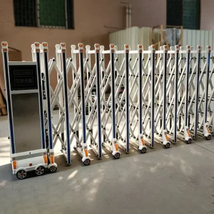 Stainless Steel Electric Retractable Collapsible Sliding Gate Factory Direct Outdoor Security Entrance Gate
