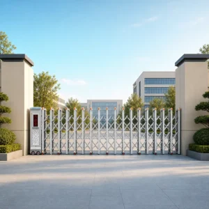 Stainless Steel Electric Retractable Folding Outdoor Driveway Access Gate