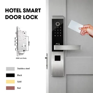 Stainless Steel Electronic RFID Card Fingerprint Smart Door Lock