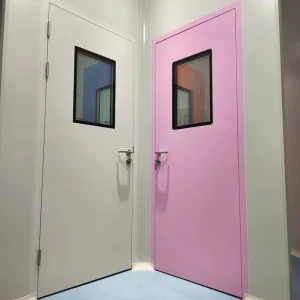Stainless Steel Hermetic Airtight Cleanroom Door with Antibacterial Sound Insulation for Pharmaceutical Laboratories