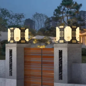 Stainless Steel IP65 Waterproof Solar LED Pillar Light E27 Base European Classical