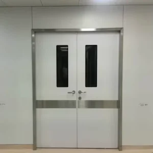 Stainless Steel Laboratory and Hospital Airtight Door with Glass Observation Window Side-Opening Double Door