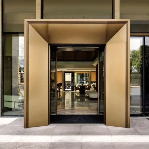Stainless Steel Modern Coated Narrow Profile Exterior Waterproof Custom Made Slim Door Casing For Commercial Hotel Office