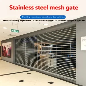 Stainless Steel Perforated See-Through Rolling Shutter Door for Shops, Malls, and Garages