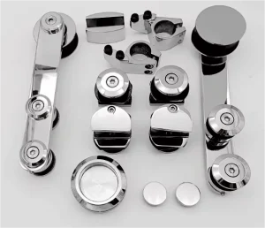 Stainless Steel Shower Room Sliding Door Fittings Set for Bathroom and Kitchen