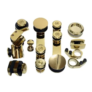 Stainless Steel Shower Room Sliding Door Hanging Wheel and Stopper Hardware Set