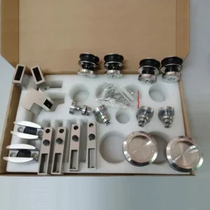 Stainless Steel Zinc Alloy Chrome Nickel Bathroom Shower Glass Sliding Door Fittings Hardware Accessories