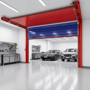 Standard Lift Rigid High-Speed Insulated Aluminum Industrial Roll-Up Door for Factory Entrances