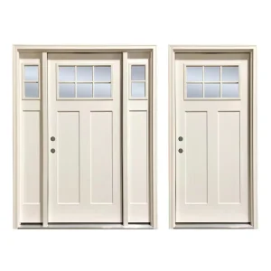 Standard Solid Wood Exterior Door Modern Design Waterproof Flush Door Finished Side Opening