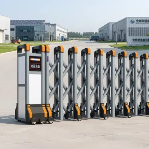 Steel Aluminum Retractable Gate Automatic Folding Gate Wireless Control Security Gate Collision Avoidance Gate