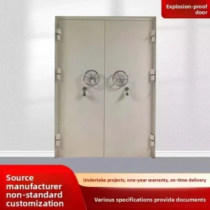 Steel Explosion-Proof Swing Doors, Fire-, Moisture-Proof, and Airtight, for Pharmaceutical Plants, Oil Depots, and Chemical Plants