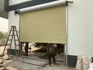 Steel Roll-Up Security Gate Remote-Controlled and Manual