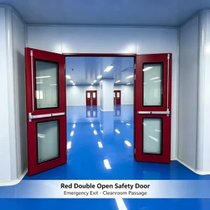 Steel UL Fire-Rated Double Door for Commercial Buildings Cleanrooms Medical Laboratories