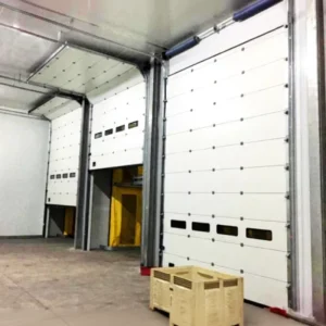 Steel and Aluminum Insulated Sectional Overhead Garage and Warehouse Door with Remote Control