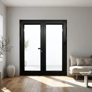 Swing Patio Door for Villa Exterior Front Door Certified Wood Thermal Insulation Passive House Door