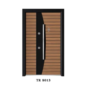 TR-8013 Customized Waterproof Outdoor Security Door Postmodern Design Main Entrance Aluminium Alloy