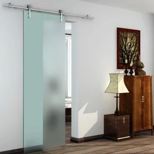 Tempered Decorative Frosted Toughened Acid Etched Privacy White Glass Interior Sliding Exits and Entrances Doors