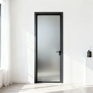 Tempered Glass Aluminum Casement Door with Scratch-Resistant Hardware for Apartment or Home Renovation