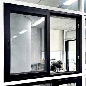 Tempered Glass Aluminum Sliding Double Door for Living Room Windproof and Manual Opening
