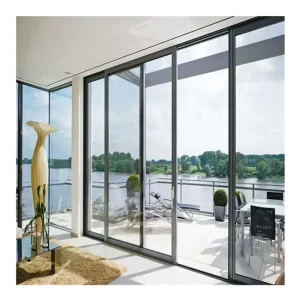 Tempered Glass Exterior Aluminum Sliding Door for Balcony, Patio, or Entrance