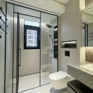 Tempered Glass for Door with Stainless Steel Frame Tempered Glass Shower Screen 8 10 mm Customized