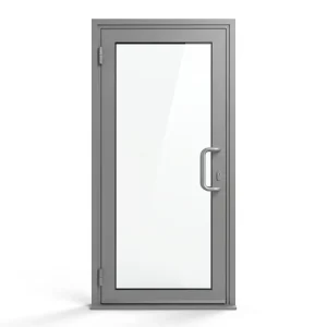 Thermal Break Aluminum Casement Door Double-Glazed Low-E Glass Sound Insulated Energy Efficient for Exterior and Bedroom Use