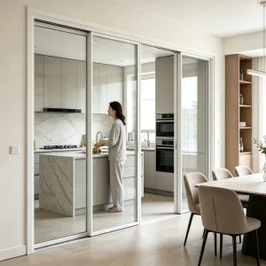 Thermal Break Aluminum Double-Glazed Sliding Door for Villa Balcony