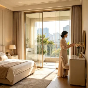 Thermal Break Aluminum Double-Glazed Sliding Door for Villa Balcony