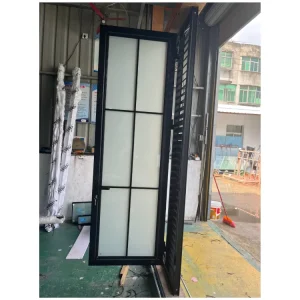 Thermal Break Aluminum French Design Frosted Glass Door