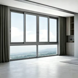 Thermal Break Aluminum Sliding Window with Sound Insulation for Balcony and Commercial Use