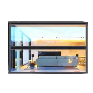 Thermal Break Aluminum Vertical Louver Sliding Window Soundproof Double-Hung Window for Villa Hotel Residential Building