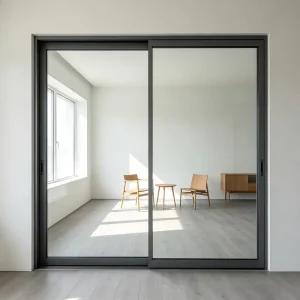 Thermal Break Dustproof Moisture-Resistant Silent Closet Aluminum Glass Sliding Door