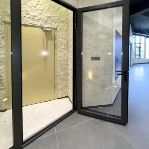 Thermal Insulated Aluminum Frame Sliding Glass Door and Window with Residential Swing Door