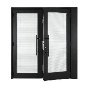 Thermal Insulated Anti-Corrosion Durable Double-Glazed Tempered Glass Aluminum Alloy Outswing Door for Farmhouse Home