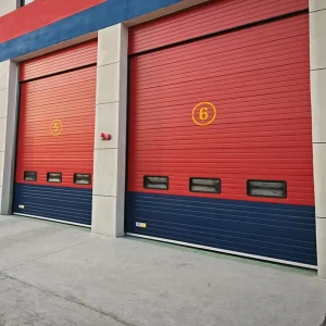 Thermal-Insulated Overhead Industrial Sectional Door for Fire Stations and Garages
