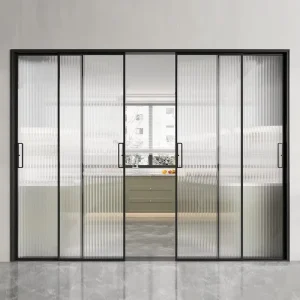 Thermally Insulated Aluminum Glass Sliding Doors for Outdoor Balcony, Patio, and Interior Use