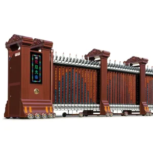 Thickened Aluminum Alloy Telescopic Gate Remote Control Intelligent Automatic Gate for Community and School