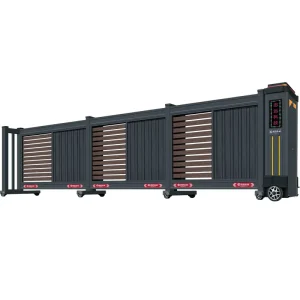 Trackless Aluminum Alloy Automatic Sliding Cantilever Gate for Villa, Garden, Warehouse, and Factory Use