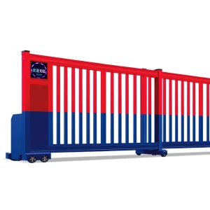 Trackless Aluminum Alloy Segmented Telescopic Sliding Gate with Automatic Opening for Schools, Factories, and Parks