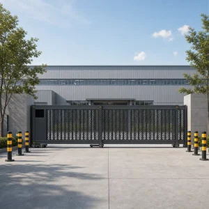 Trackless Automatic Electric Aluminum Alloy Telescopic Security Gate for Community Campus Entrance