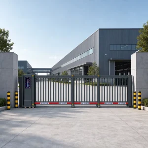 Trackless Automatic Electric Aluminum Alloy Telescopic Sliding Gate for Public Facilities