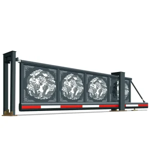 Trackless Cantilever Suspended Automatic Translational Aluminum Alloy Sliding Gate for Residential Villa Entrance
