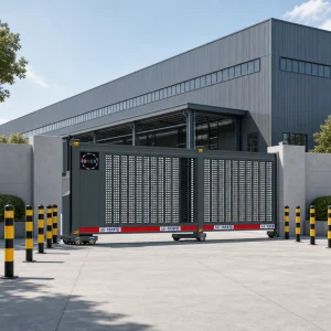 Trackless Electric Aluminum Alloy Telescopic Sliding Security Gate for Schools and Communities