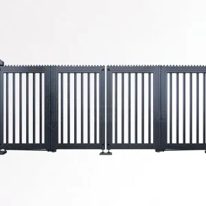 Trackless Suspended Folding Aluminum Alloy Automatic Electric Anti-Climb Gate for Villa Courtyard Warehouse Outdoor Security