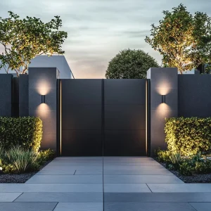 Trackless Suspended Sliding Gate Aluminum Steel Automatic Courtyard Main Entrance System