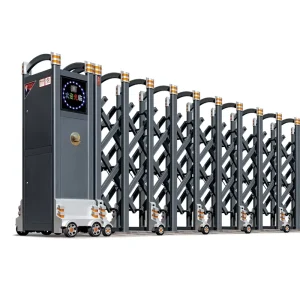 Trackless Telescopic Gate Remote Control Outdoor Safety Gate