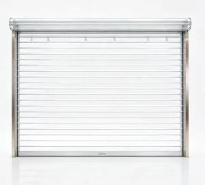 Transparent PVC Rolling Shutter Door with Aluminum Alloy Connecting Bar for Shop Front