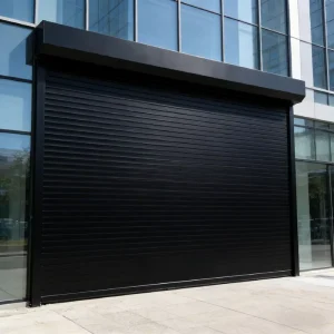 Transparent Polycarbonate Roller Shutter Door with Aluminum Frame Electric Remote Control for Shop Storefront