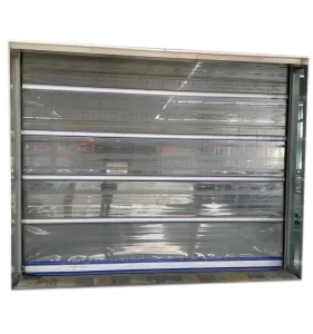 Transparent Polyvinyl Smart Roller Shutter Door with Rolling Shutter Slats