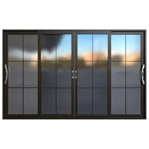 Triple Double-Glazed Glass Aluminum Sliding Door System for Houses
